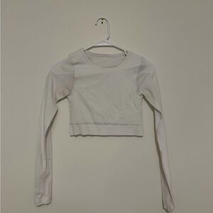 lululemon athletica White Ribbed Crop Top